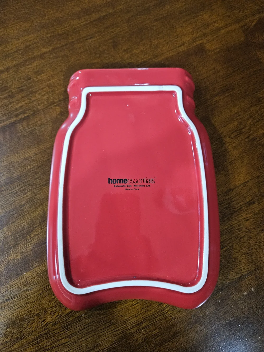 Mason Craft & More Ceramic Red Butter Dish with Lid / Spoon Rest Combo